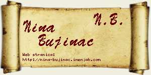 Nina Bujinac vizit kartica